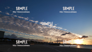 【トロピカルビーチ】秋の夕日 写真素材