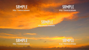 【豊崎ビーチ】綺麗な夕焼け 写真素材