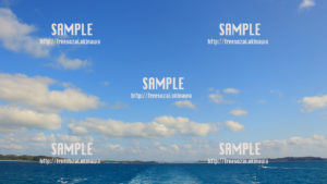 【海の上】船から見える青空 写真素材